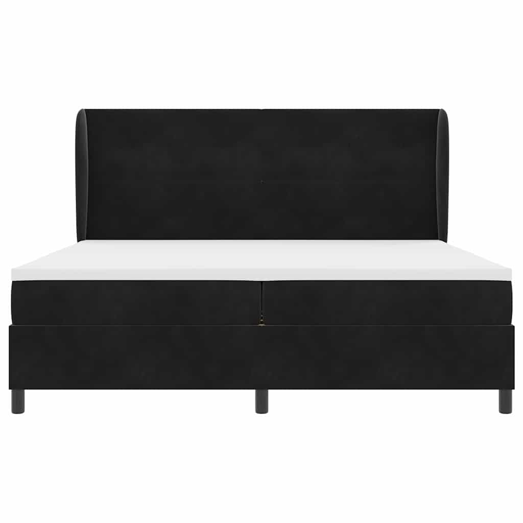 Boxspringbed met matras Zwart 200 x 200 cm Polyester is nu te koop bij PeponiXL, paradijselijk wonen!