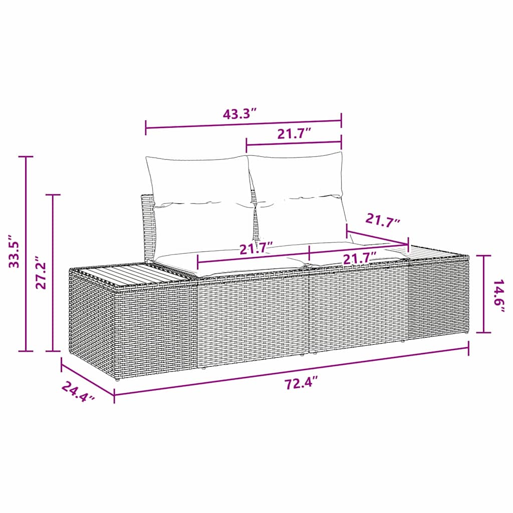 Tuin Eetset met kussen 5 pcs Grijs en Bruin is nu te koop bij PeponiXL, paradijselijk wonen!