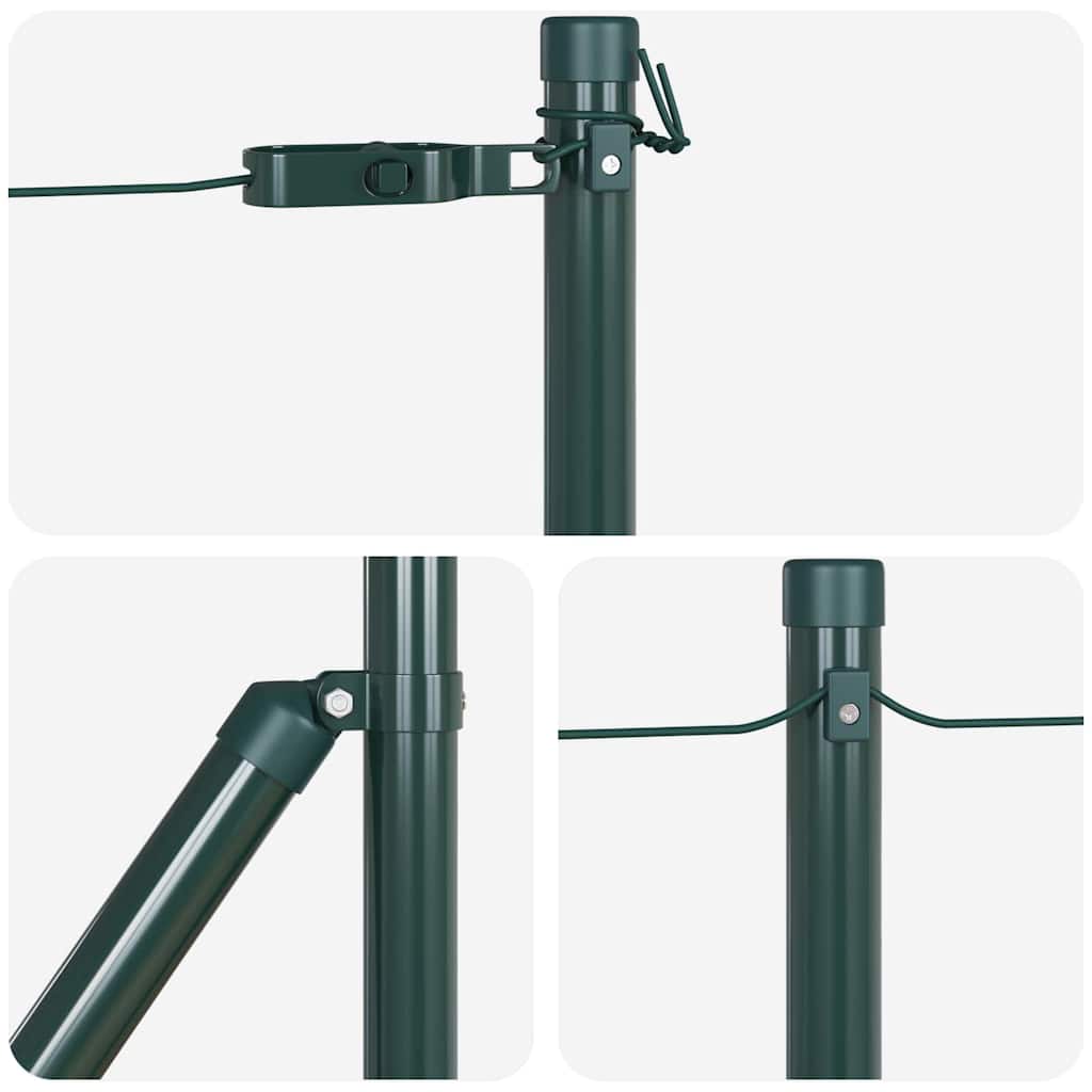 Afrasteringspaal 52 pcs Groen 3,2 x 3,2 x 80 cm is nu te koop bij PeponiXL, paradijselijk wonen!