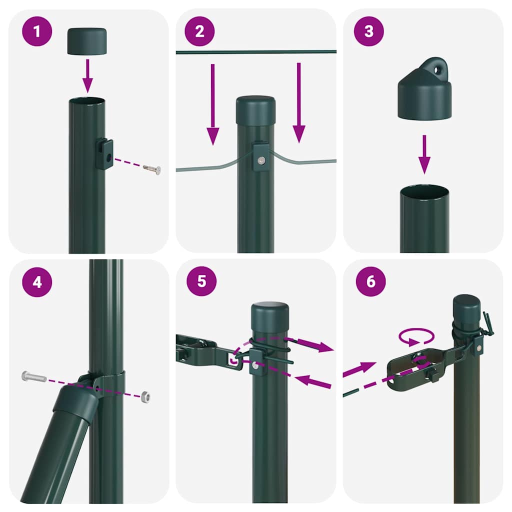 Afrasteringspaal 26 pcs Groen 3,2 x 3,2 x 120 cm is nu te koop bij PeponiXL, paradijselijk wonen!