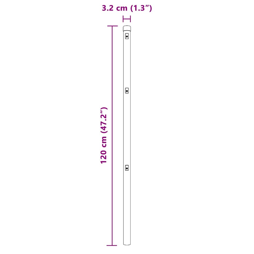 Afrasteringspaal 52 pcs Groen 3,2 x 3,2 x 120 cm is nu te koop bij PeponiXL, paradijselijk wonen!