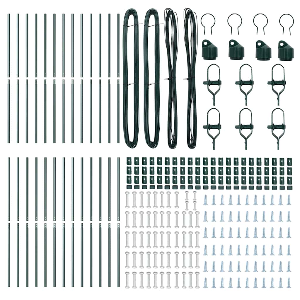 Afrasteringspaal 26 pcs Groen 3,2 x 3,2 x 150 cm is nu te koop bij PeponiXL, paradijselijk wonen!
