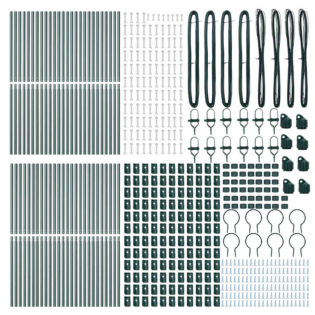Afrasteringspaal 52 pcs Groen 3,2 x 3,2 x 150 cm is nu te koop bij PeponiXL, paradijselijk wonen!