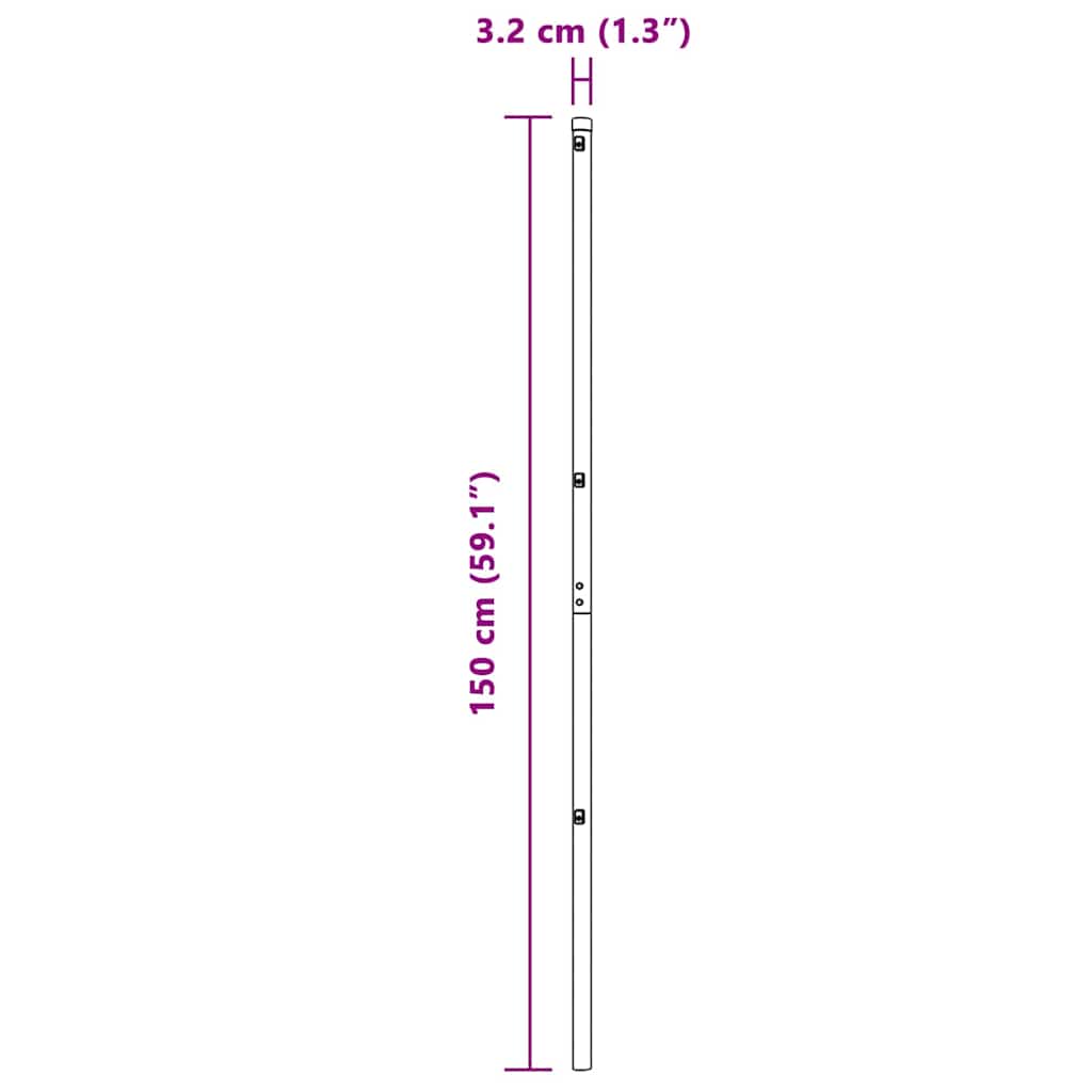 Afrasteringspaal 52 pcs Groen 3,2 x 3,2 x 150 cm is nu te koop bij PeponiXL, paradijselijk wonen!