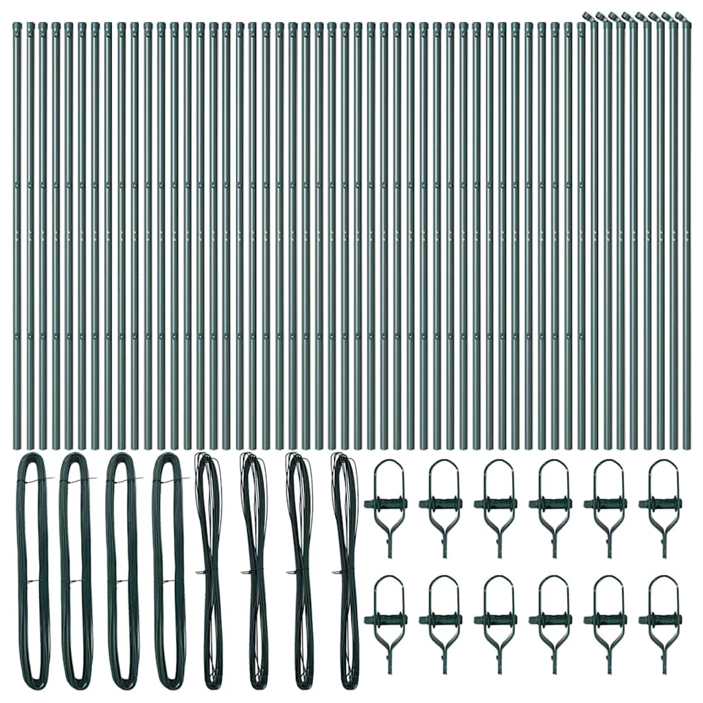 Afrasteringspaal 52 pcs Groen 3,2 x 3,2 x 170 cm is nu te koop bij PeponiXL, paradijselijk wonen!