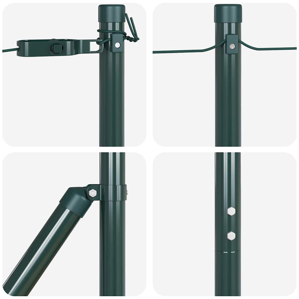 Afrasteringspaal 26 pcs Groen 3,2 x 3,2 x 200 cm is nu te koop bij PeponiXL, paradijselijk wonen!