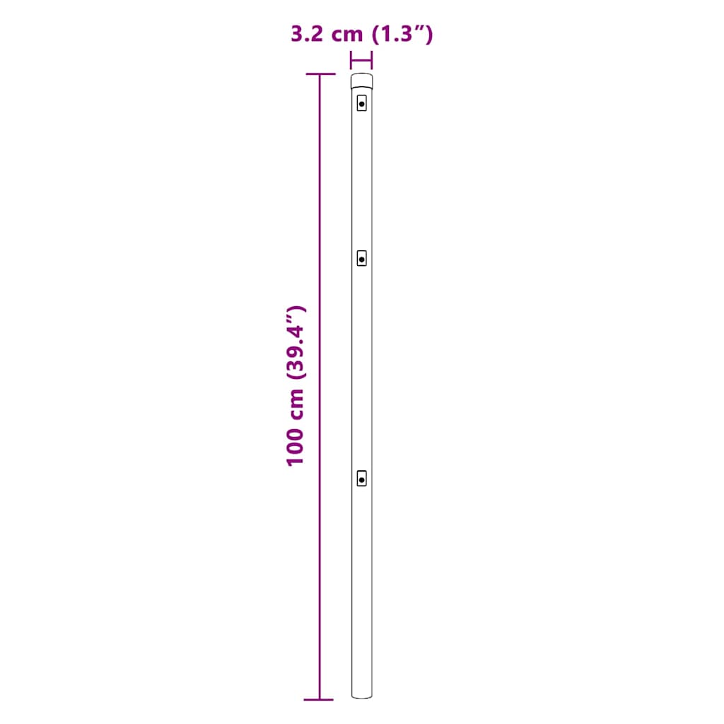 Afrasteringspaal 26 pcs Grijs 3,2 x 3,2 x 100 cm is nu te koop bij PeponiXL, paradijselijk wonen!