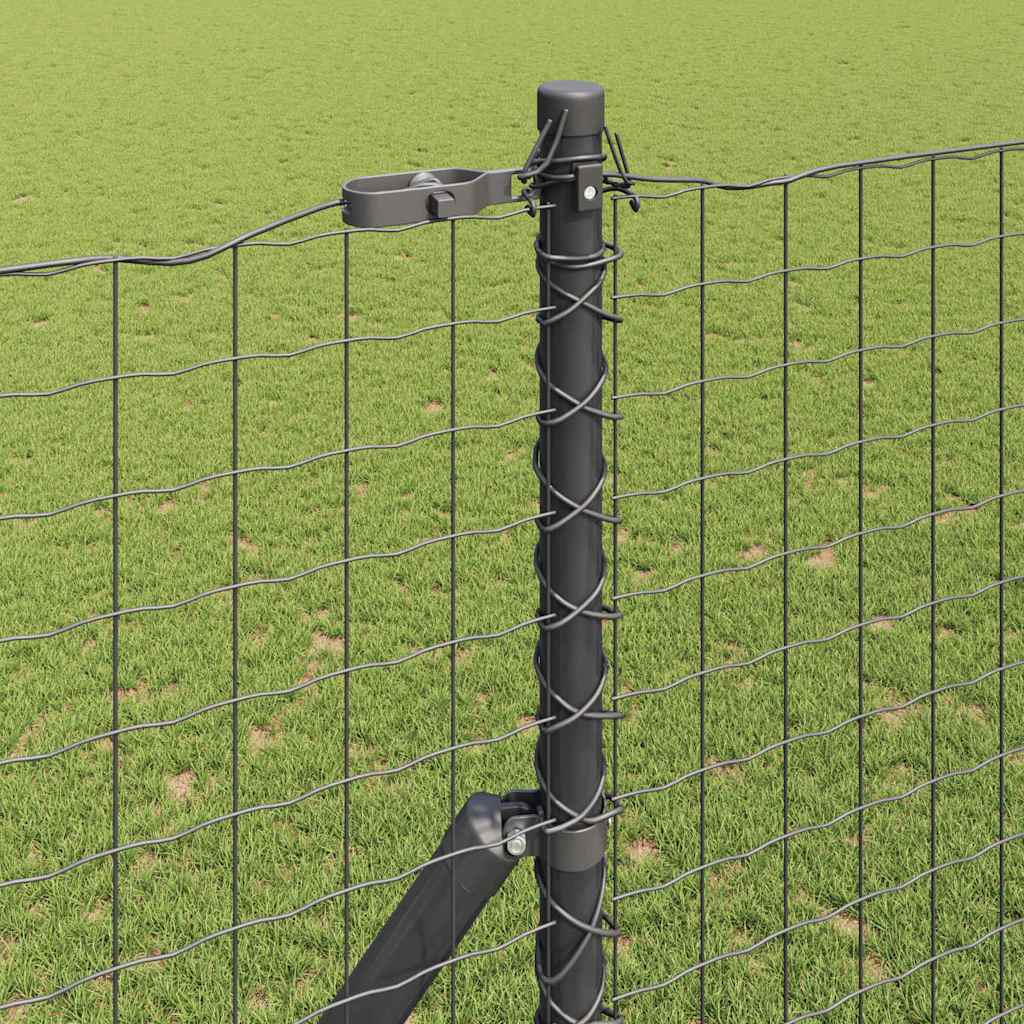 Afrasteringspaal 52 pcs Grijs 3,2 x 3,2 x 200 cm is nu te koop bij PeponiXL, paradijselijk wonen!