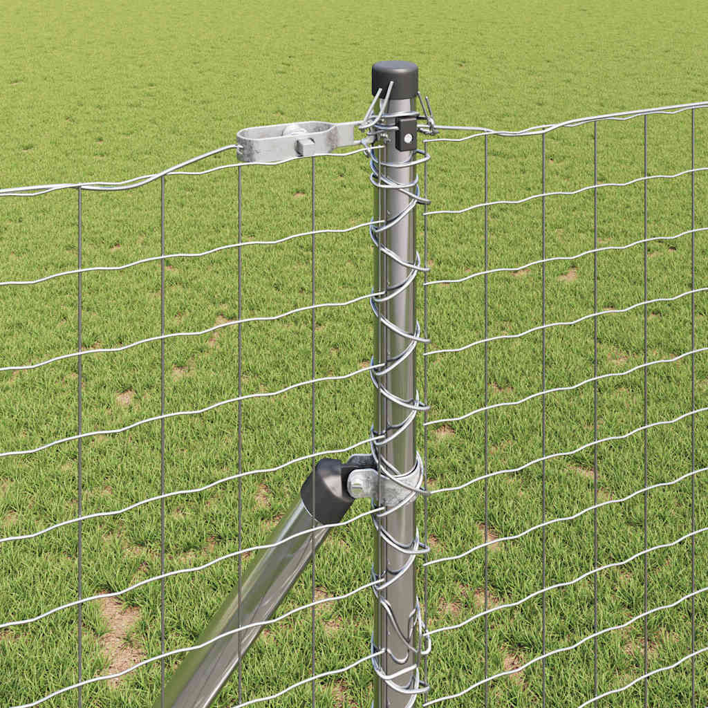 Afrasteringspaal 52 pcs Grijs 3,2 x 3,2 x 170 cm is nu te koop bij PeponiXL, paradijselijk wonen!