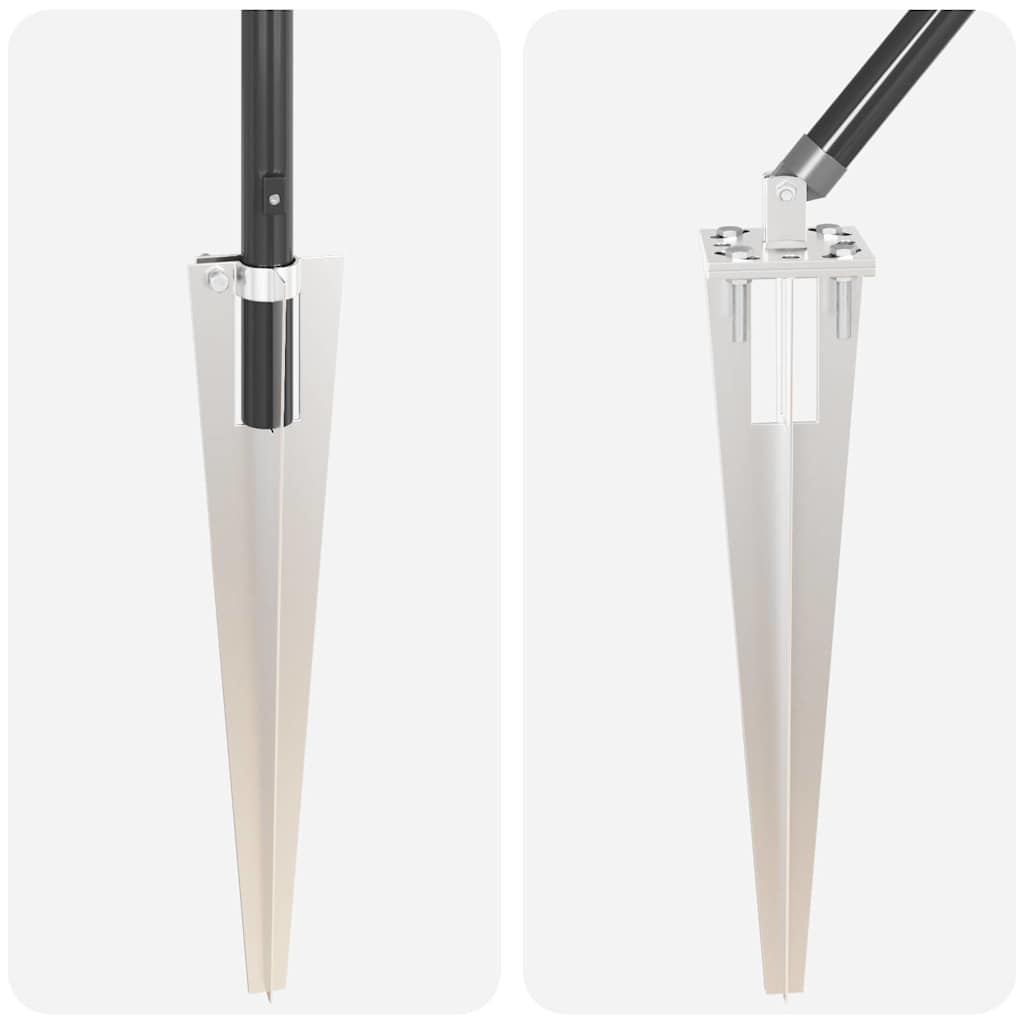 Afrasteringspaal 26 pcs Grijs 3,2 x 3,2 x 105 cm is nu te koop bij PeponiXL, paradijselijk wonen!