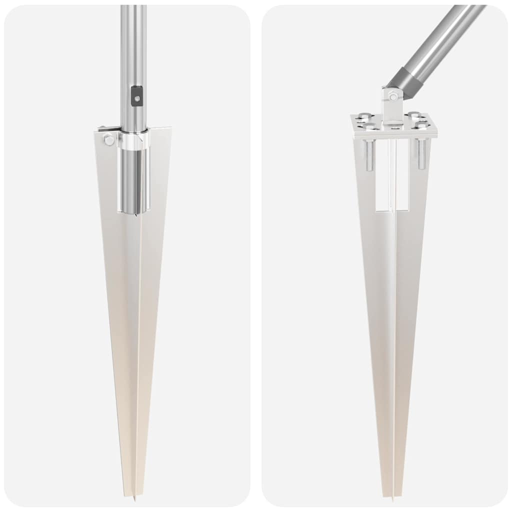 Afrasteringspaal 26 pcs Grijs 3,2 x 3,2 x 185 cm is nu te koop bij PeponiXL, paradijselijk wonen!