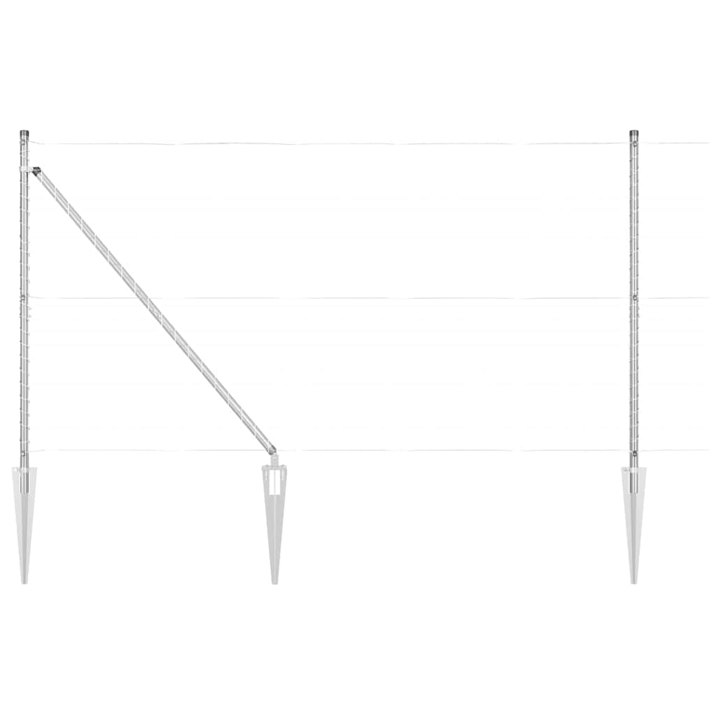 Afrasteringspaal 26 pcs Grijs 3,2 x 3,2 x 185 cm is nu te koop bij PeponiXL, paradijselijk wonen!