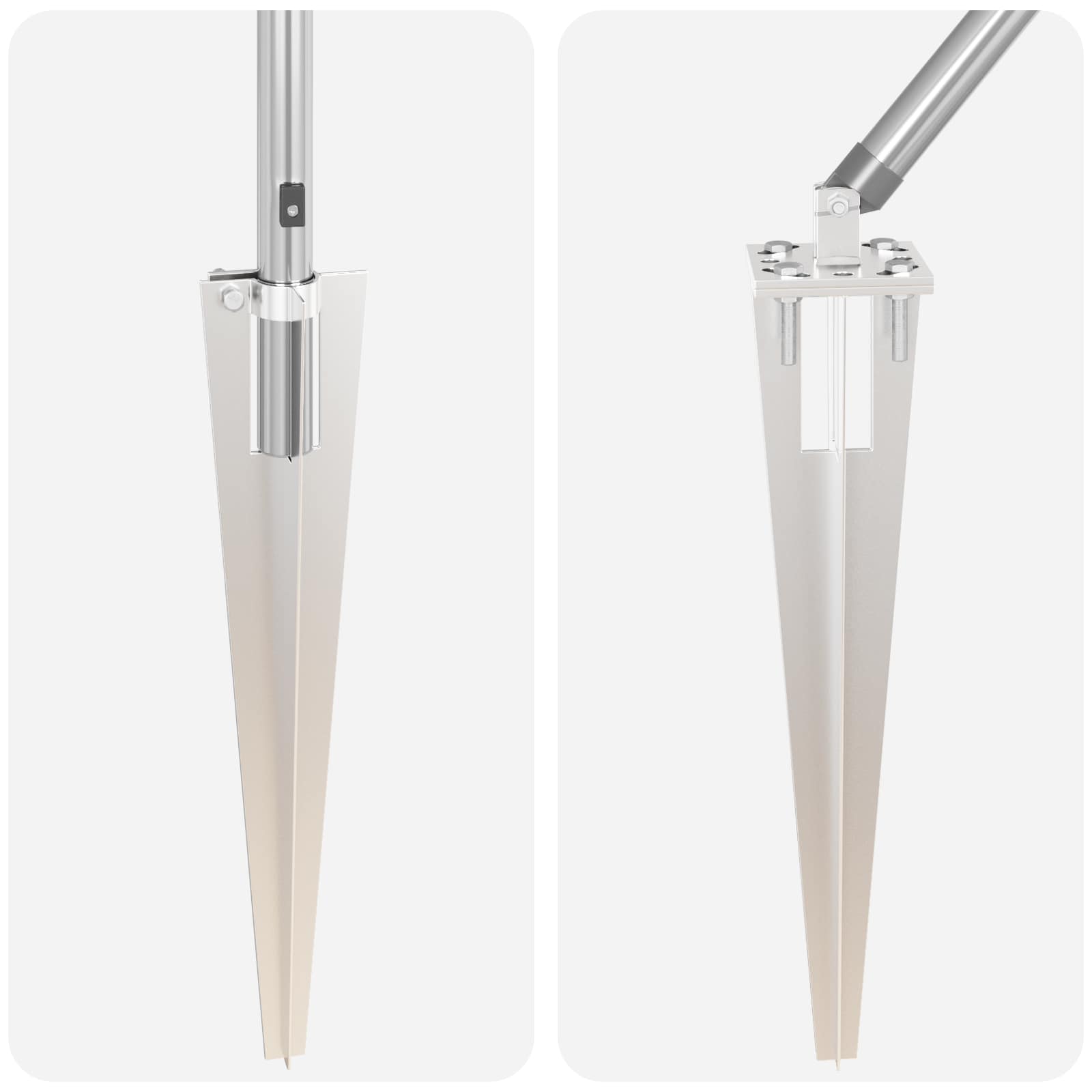 Afrasteringspaal 52 pcs Grijs 3,2 x 3,2 x 205 cm is nu te koop bij PeponiXL, paradijselijk wonen!