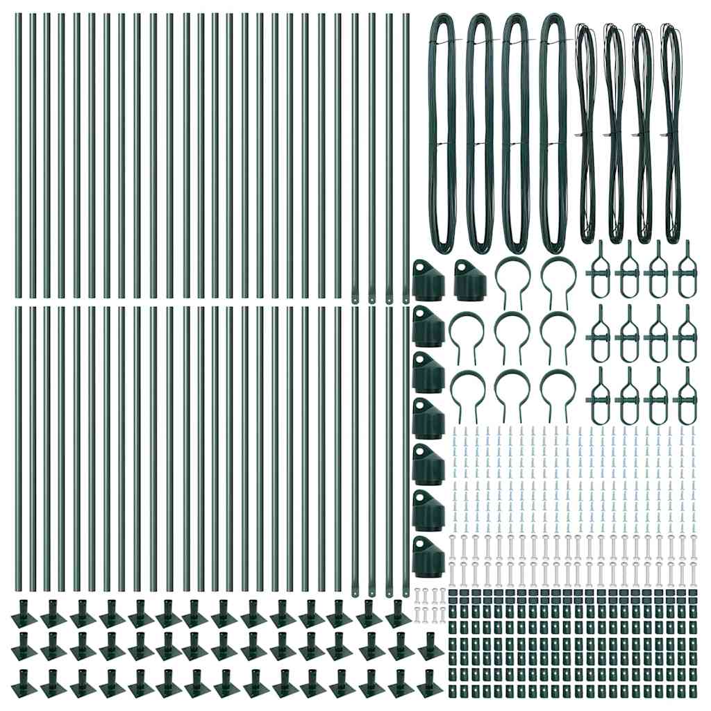 Afrasteringspaal 52 pcs Grijs 3,2 x 3,2 x 90 cm is nu te koop bij PeponiXL, paradijselijk wonen!