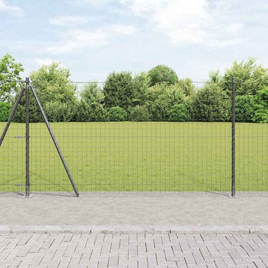 Hekpaal met betonnen voet 26 st Grijs Gepoedercoat staal is nu te koop bij PeponiXL, paradijselijk wonen!