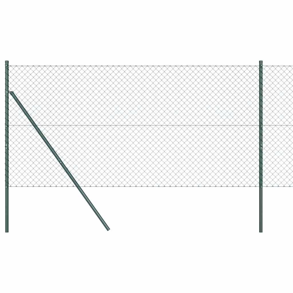 Afrasteringspaal Groen 10 x 1 m (40 x 40 mm gaas) Staal en PVC is nu te koop bij PeponiXL, paradijselijk wonen!