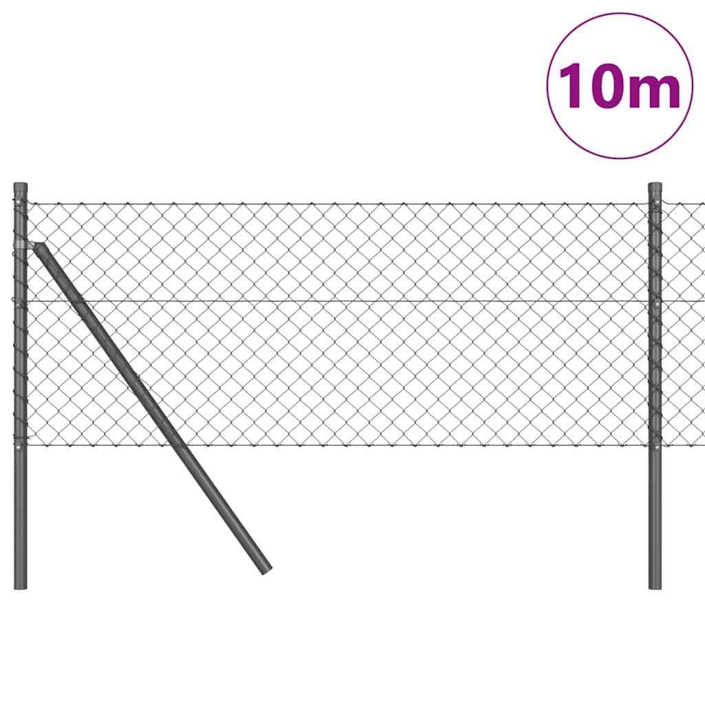 Afrasteringspaal Grijs 10 x 0,8 m (40 x 40 mm gaas) is nu te koop bij PeponiXL, paradijselijk wonen!