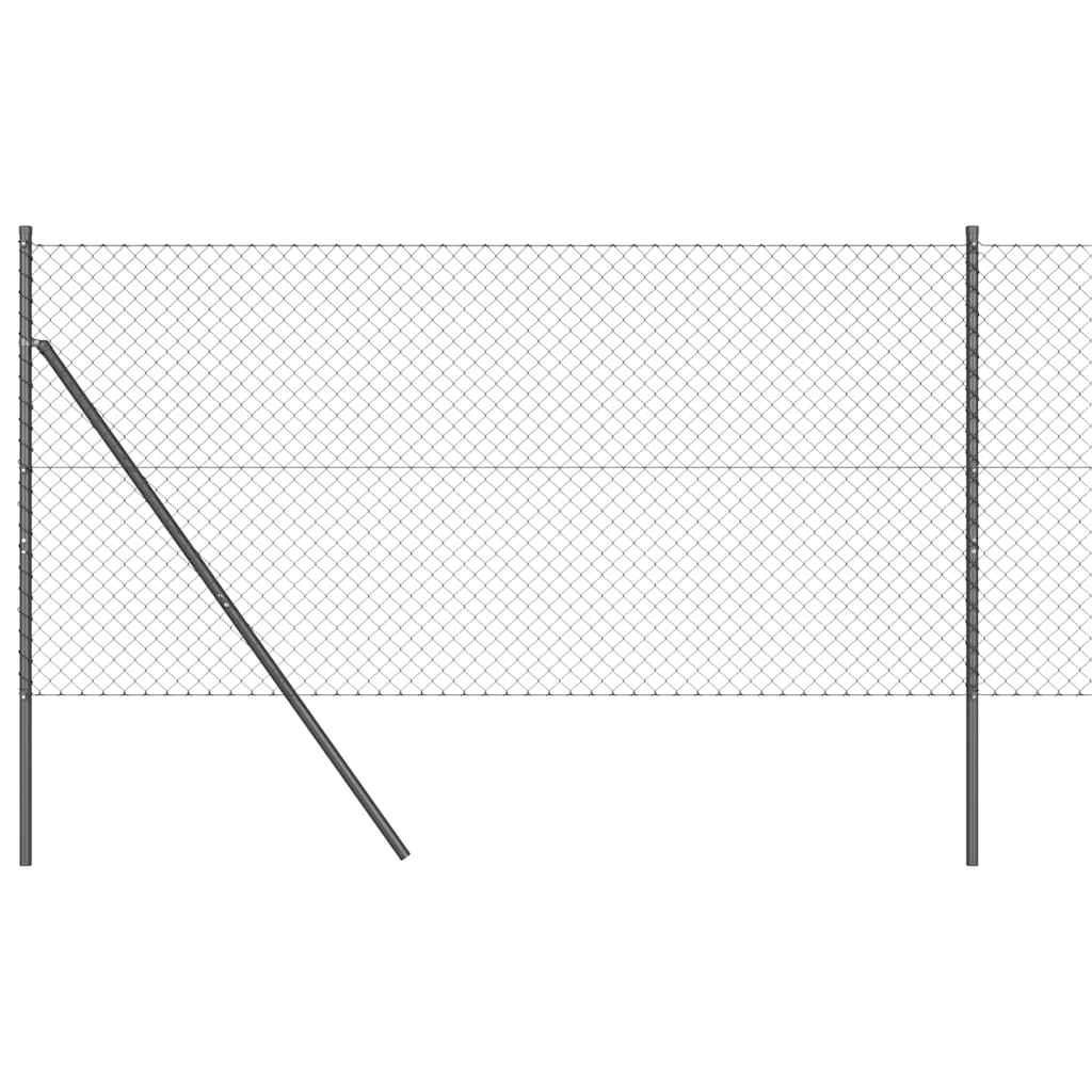 Afrasteringspaal Grijs 25 x 1 m (40 x 40 mm gaas) Staal en PVC is nu te koop bij PeponiXL, paradijselijk wonen!