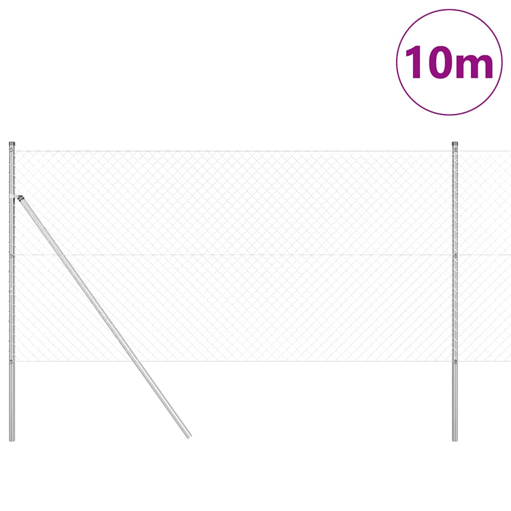 Afrasteringspaal Zilver 10 x 1,2 m (40 x 40 mm gaas) Staal is nu te koop bij PeponiXL, paradijselijk wonen!