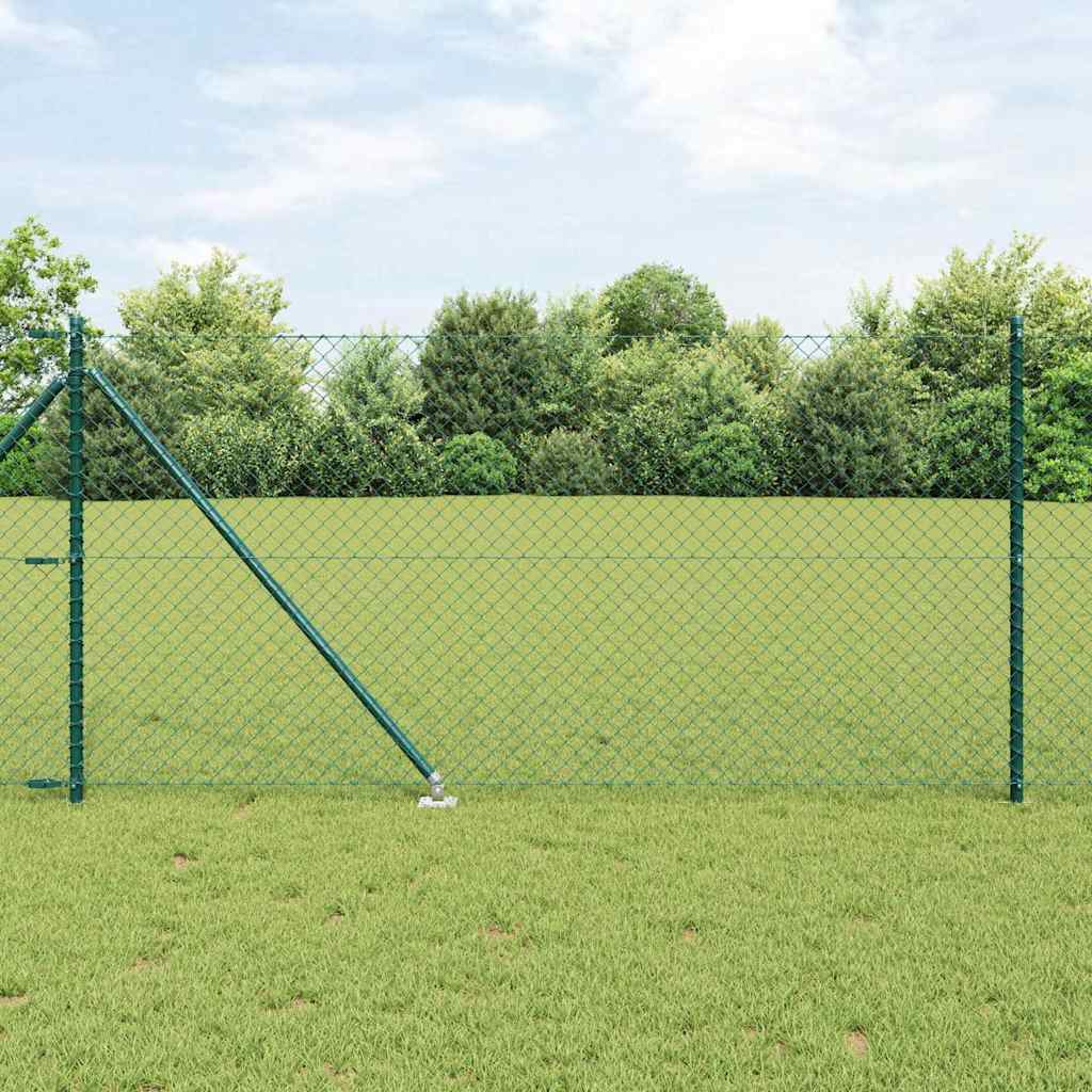 Afrasteringspaal Groen 10 x 1 m (40 x 40 mm gaas) Staal en PVC is nu te koop bij PeponiXL, paradijselijk wonen!