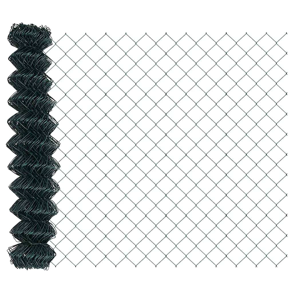 Afrasteringspaal Groen 10 x 1 m (60 x 60 mm gaas) Staal en PVC is nu te koop bij PeponiXL, paradijselijk wonen!