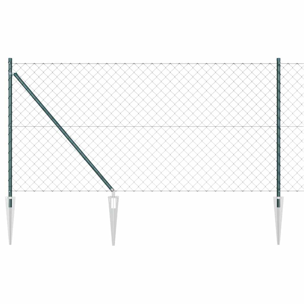 Afrasteringspaal Groen 25 x 1 m (40 x 40 mm gaas) Staal en PVC is nu te koop bij PeponiXL, paradijselijk wonen!