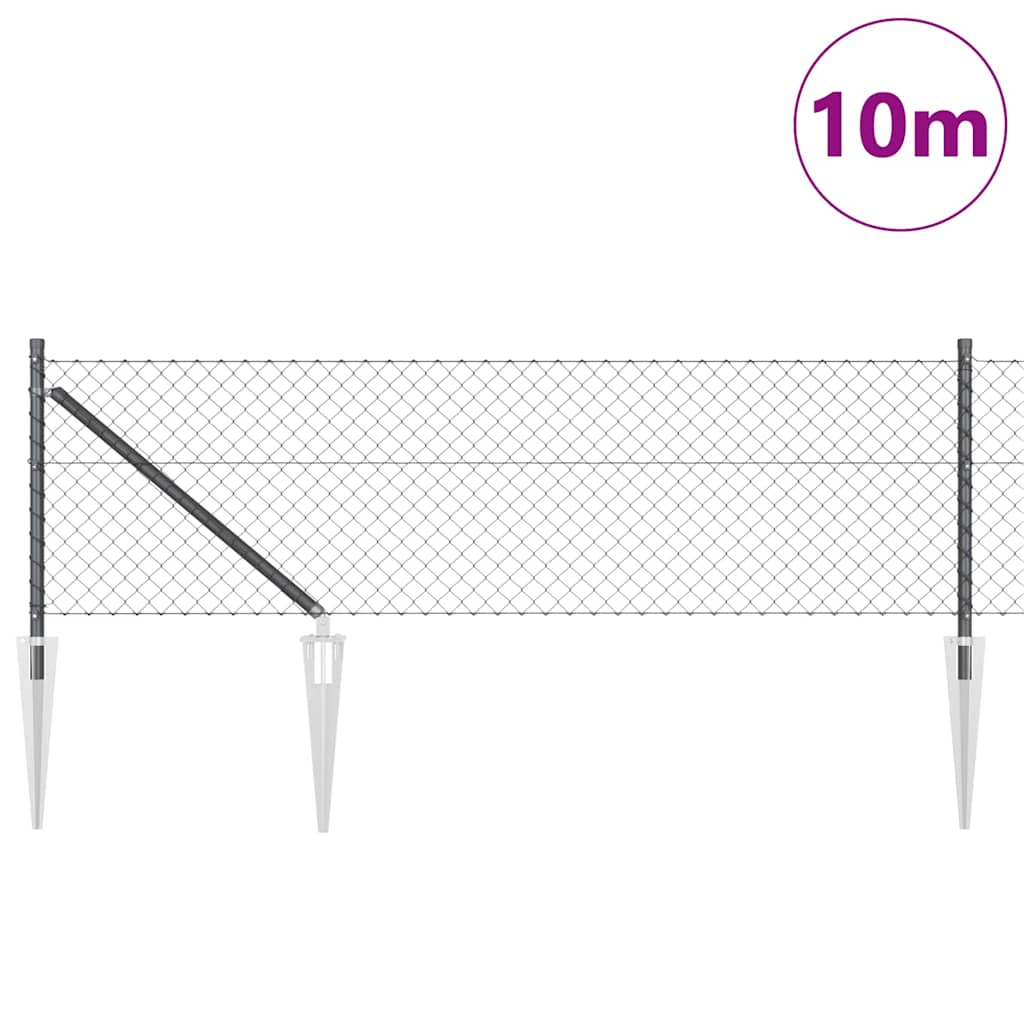 Afrasteringspaal Grijs 10 x 0,4 m (40 x 40 mm gaas) is nu te koop bij PeponiXL, paradijselijk wonen!