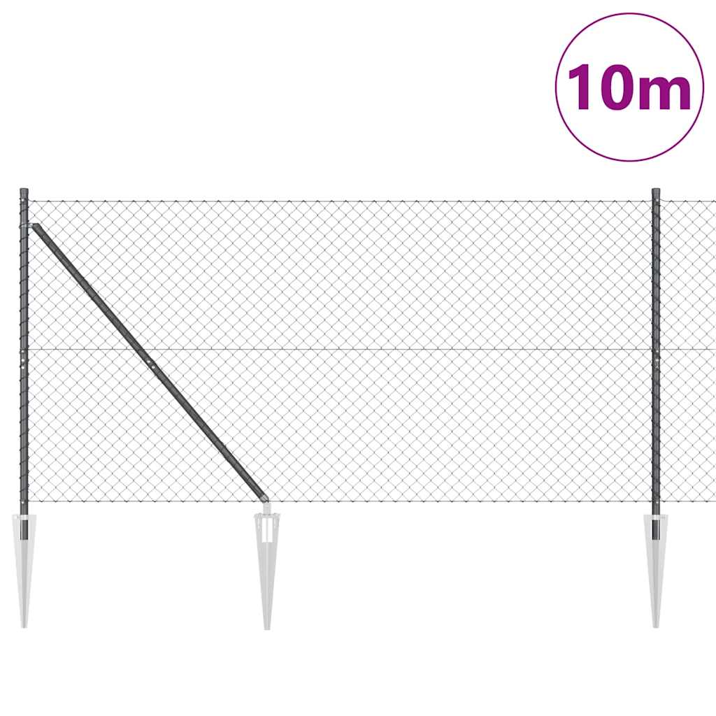 Afrasteringspaal Grijs 10 x 1,2 m (40 x 40 mm gaas) is nu te koop bij PeponiXL, paradijselijk wonen!