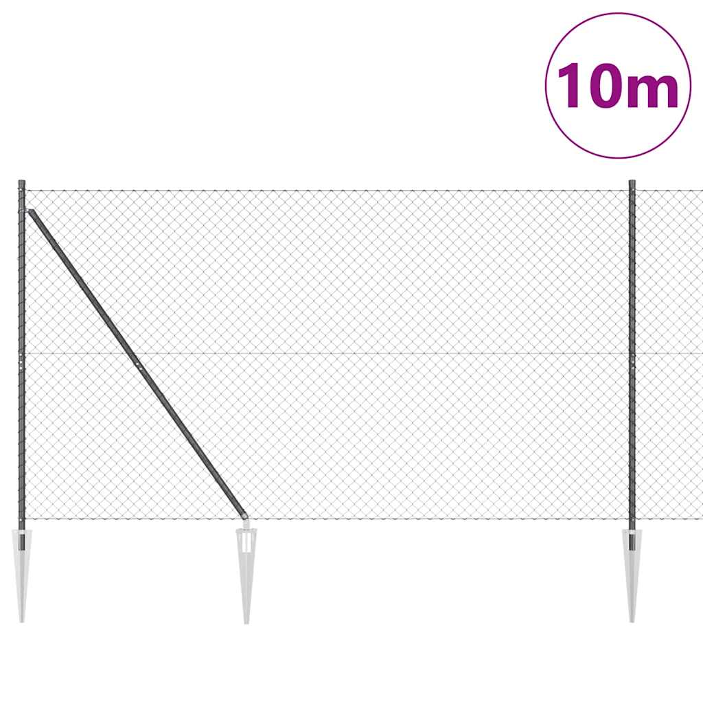 Afrasteringspaal Grijs 10 x 1,6 m (40 x 40 mm gaas) is nu te koop bij PeponiXL, paradijselijk wonen!