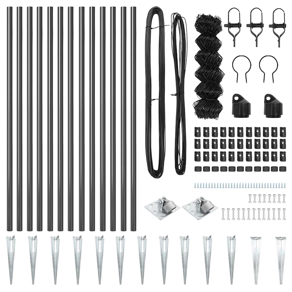 Afrasteringspaal Grijs 25 x 0,8 m (40 x 40 mm gaas) is nu te koop bij PeponiXL, paradijselijk wonen!