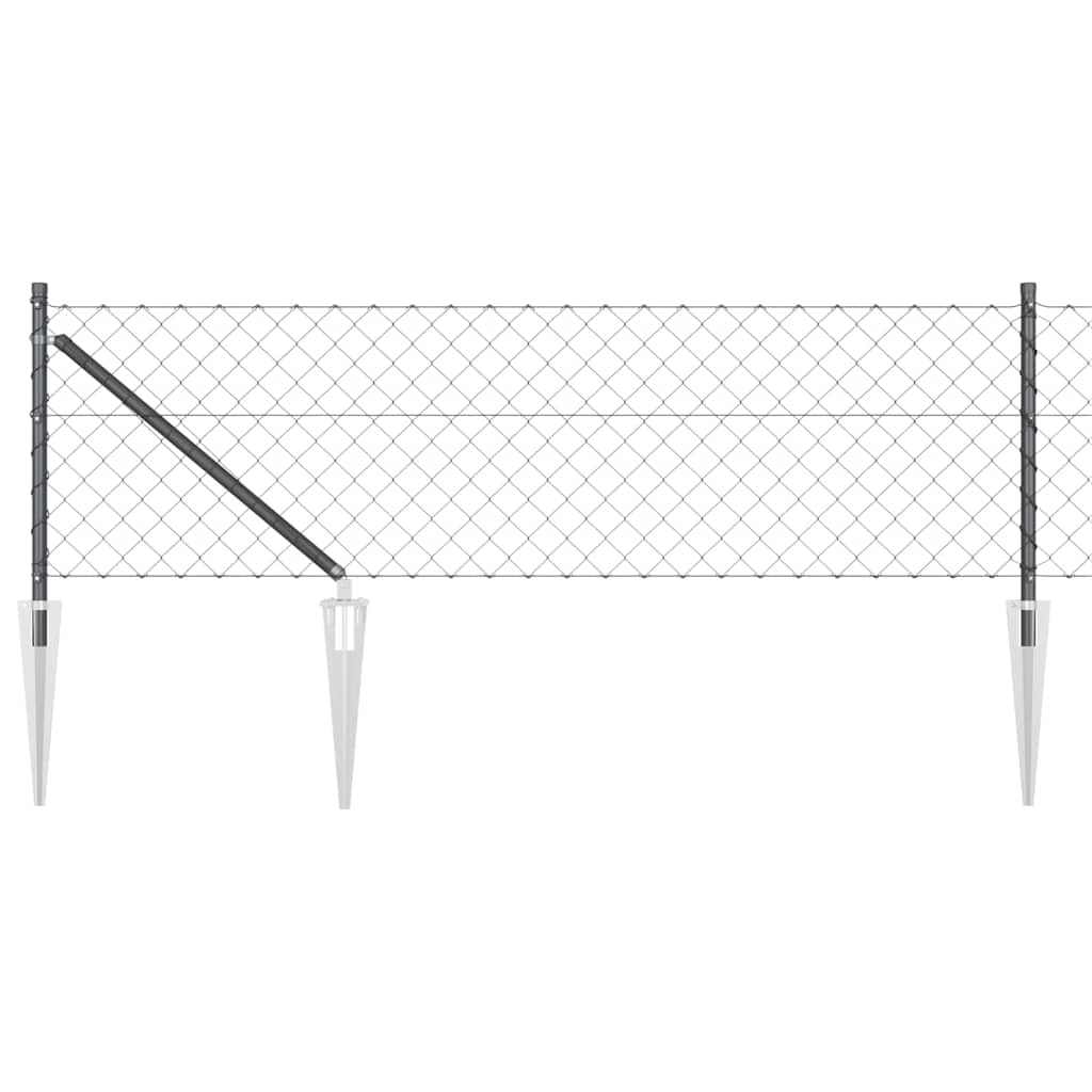 Afrasteringspaal Grijs 25 x 0,4 m (60 x 60 mm gaas) is nu te koop bij PeponiXL, paradijselijk wonen!