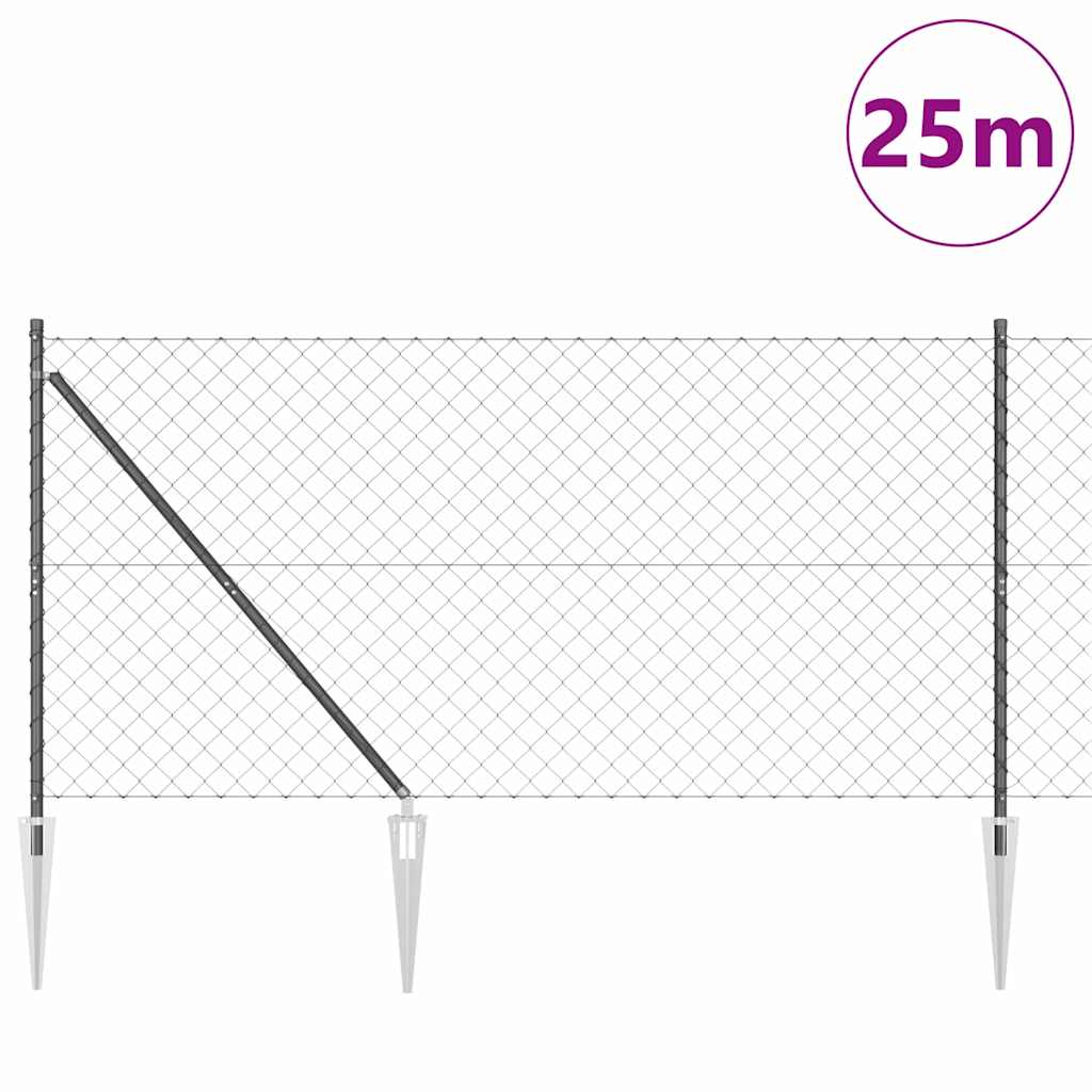 Afrasteringspaal Grijs 25 x 1,2 m (60 x 60 mm gaas) is nu te koop bij PeponiXL, paradijselijk wonen!