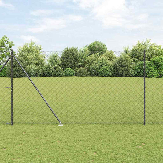 Afrasteringspaal Grijs 25 x 1,5 m (60 x 60 mm gaas) Staal is nu te koop bij PeponiXL, paradijselijk wonen!