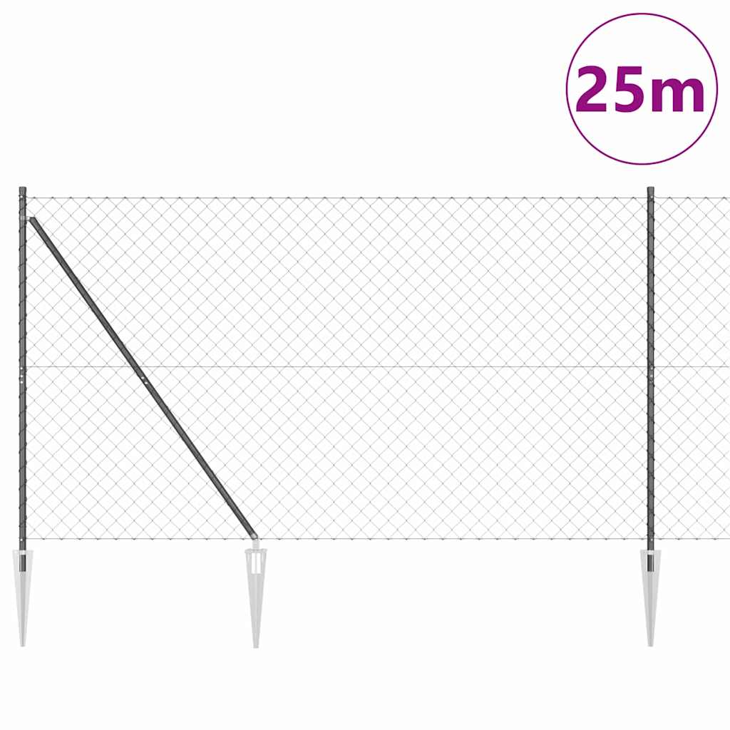 Afrasteringspaal Grijs 25 x 1,6 m (60 x 60 mm gaas) is nu te koop bij PeponiXL, paradijselijk wonen!