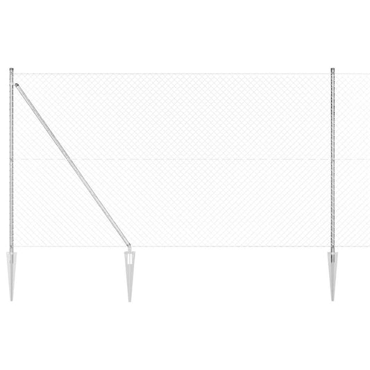 Afrasteringspaal Zilver 10 x 1,6 m (40 x 40 mm gaas) Staal is nu te koop bij PeponiXL, paradijselijk wonen!