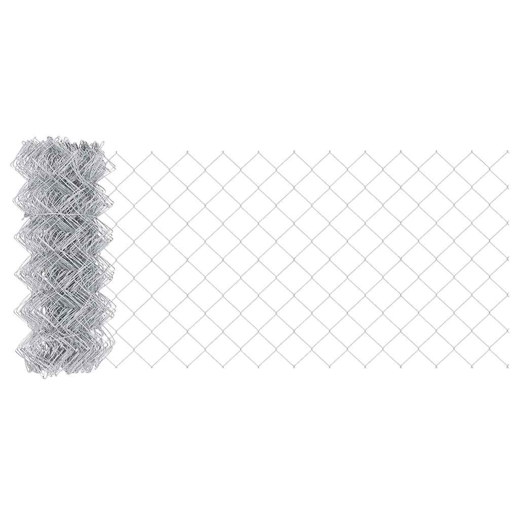 Afrasteringspaal Zilver 10 x 1 m (60 x 60 mm gaas) Staal is nu te koop bij PeponiXL, paradijselijk wonen!