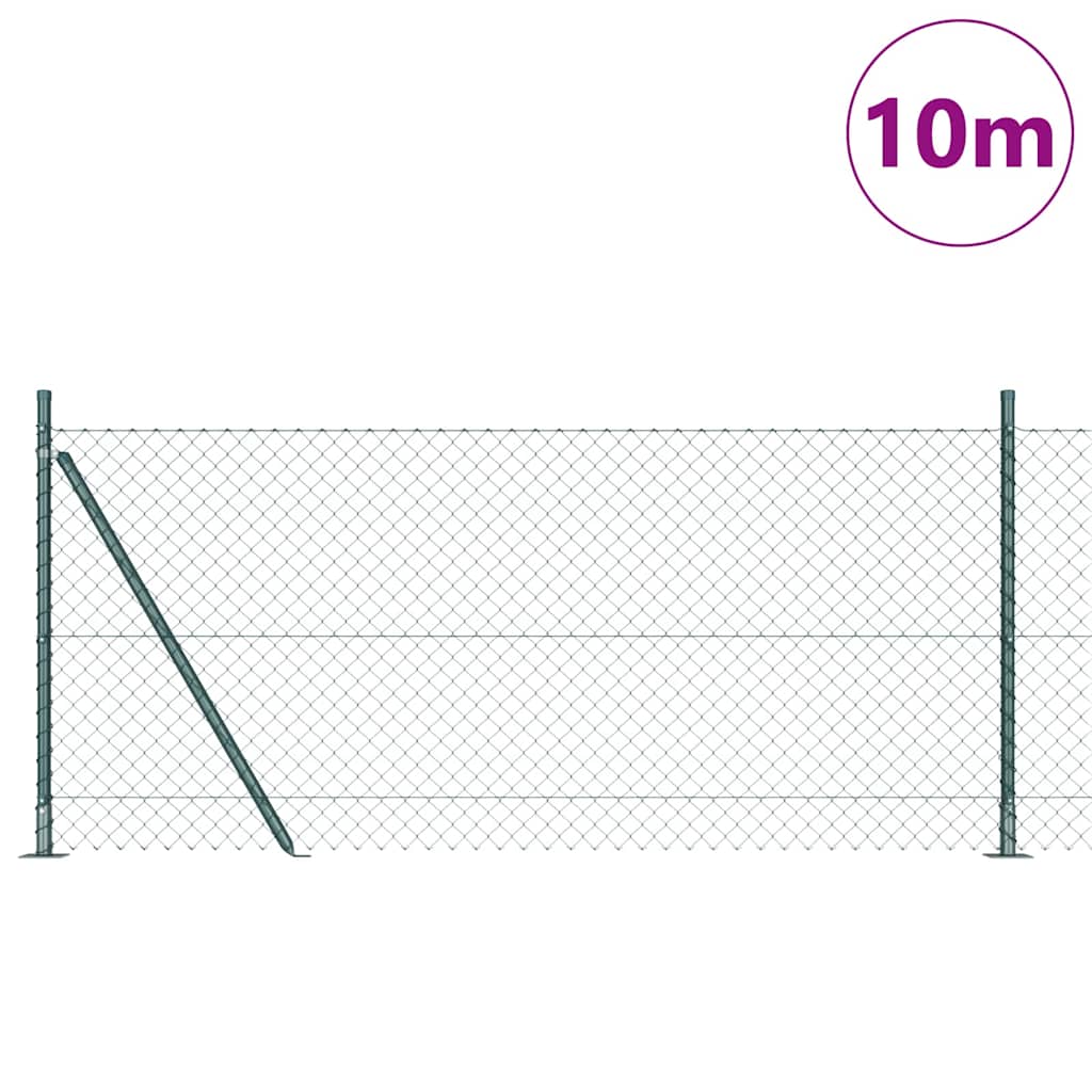 Afrasteringspaal Groen 10 x 1 m (40 x 40 mm gaas) Staal en PVC is nu te koop bij PeponiXL, paradijselijk wonen!