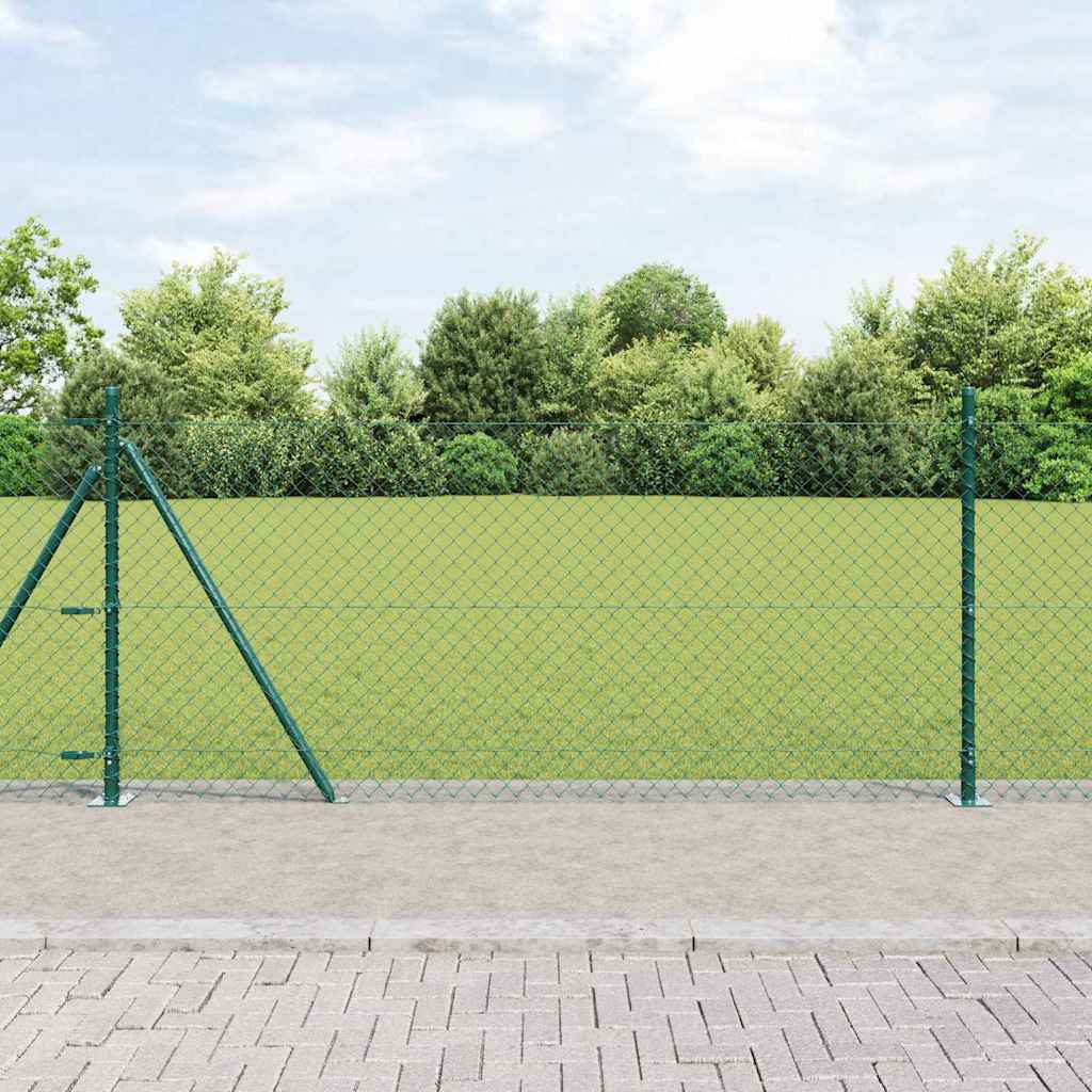 Afrasteringspaal Groen 25 x 1 m (40 x 40 mm gaas) Staal en PVC is nu te koop bij PeponiXL, paradijselijk wonen!