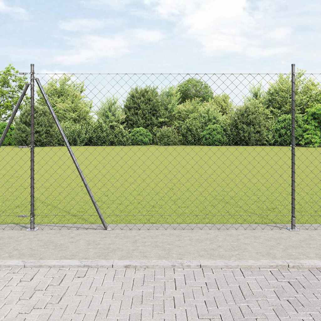 Afrasteringspaal Grijs 10 x 1,4 m (60 x 60 mm gaas) is nu te koop bij PeponiXL, paradijselijk wonen!