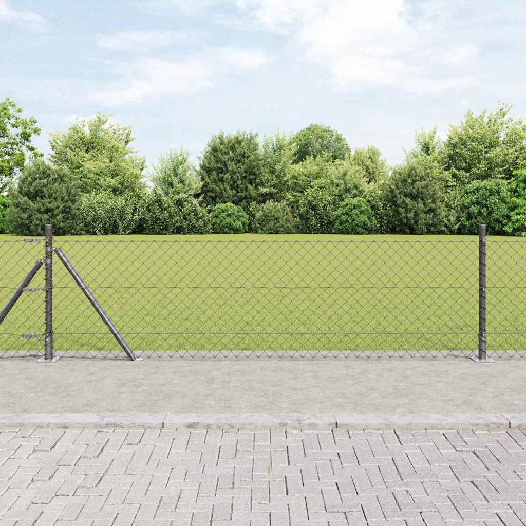Afrasteringspaal Grijs 25 x 0,4 m (40 x 40 mm gaas) is nu te koop bij PeponiXL, paradijselijk wonen!