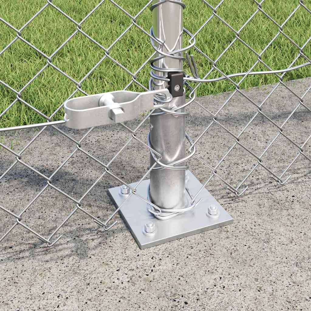 Afrasteringspaal Zilver 10 x 1,4 m (40 x 40 mm gaas) Staal is nu te koop bij PeponiXL, paradijselijk wonen!