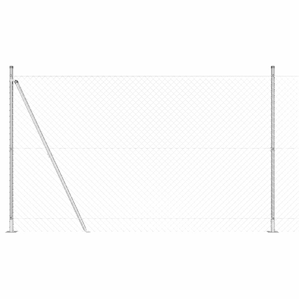Afrasteringspaal Zilver 10 x 1,4 m (40 x 40 mm gaas) Staal is nu te koop bij PeponiXL, paradijselijk wonen!