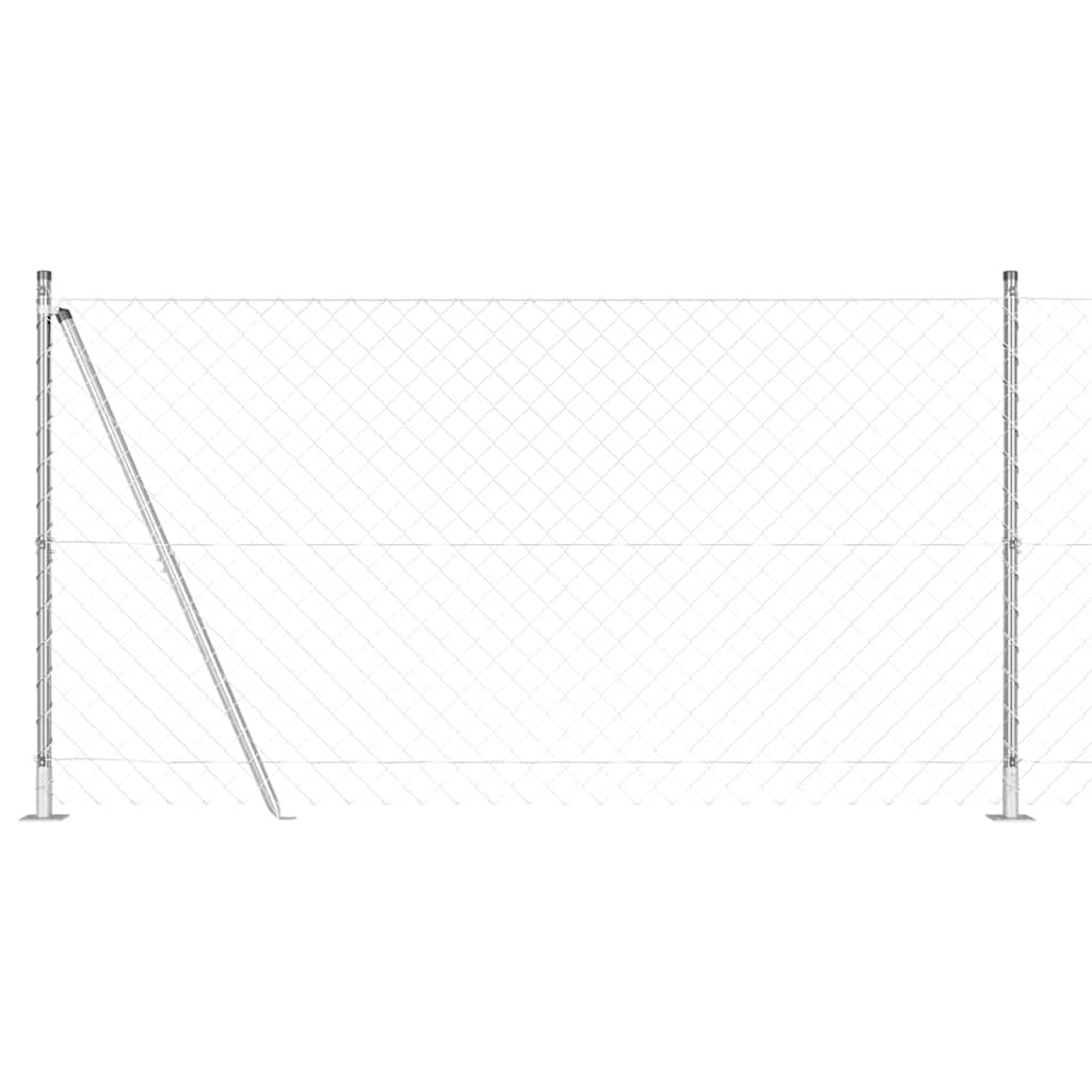 Afrasteringspaal Zilver 10 x 1,2 m (60 x 60 mm gaas) Staal is nu te koop bij PeponiXL, paradijselijk wonen!