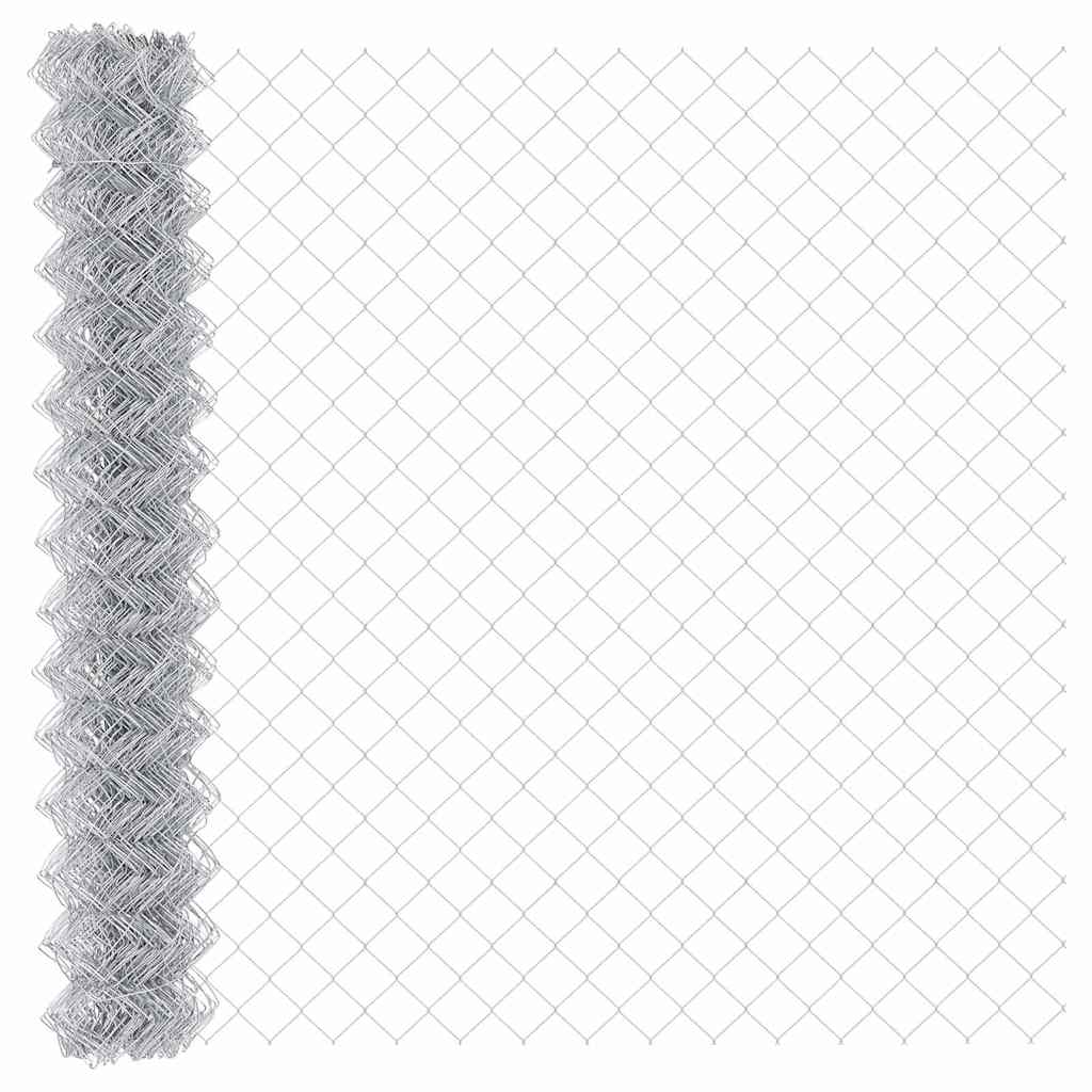 Afrasteringspaal Zilver 10 x 1,5 m (60 x 60 mm gaas) Staal is nu te koop bij PeponiXL, paradijselijk wonen!