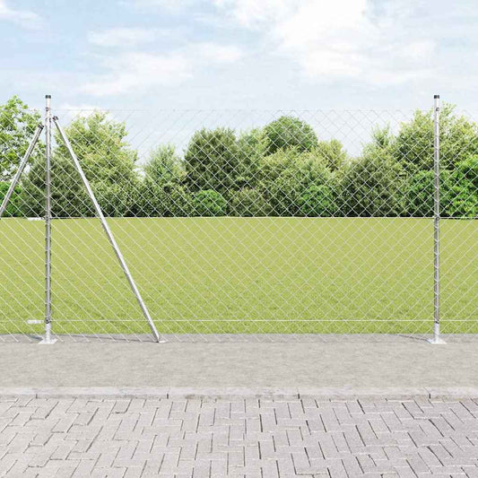 Afrasteringspaal Zilver 10 x 1,6 m (60 x 60 mm gaas) Staal is nu te koop bij PeponiXL, paradijselijk wonen!