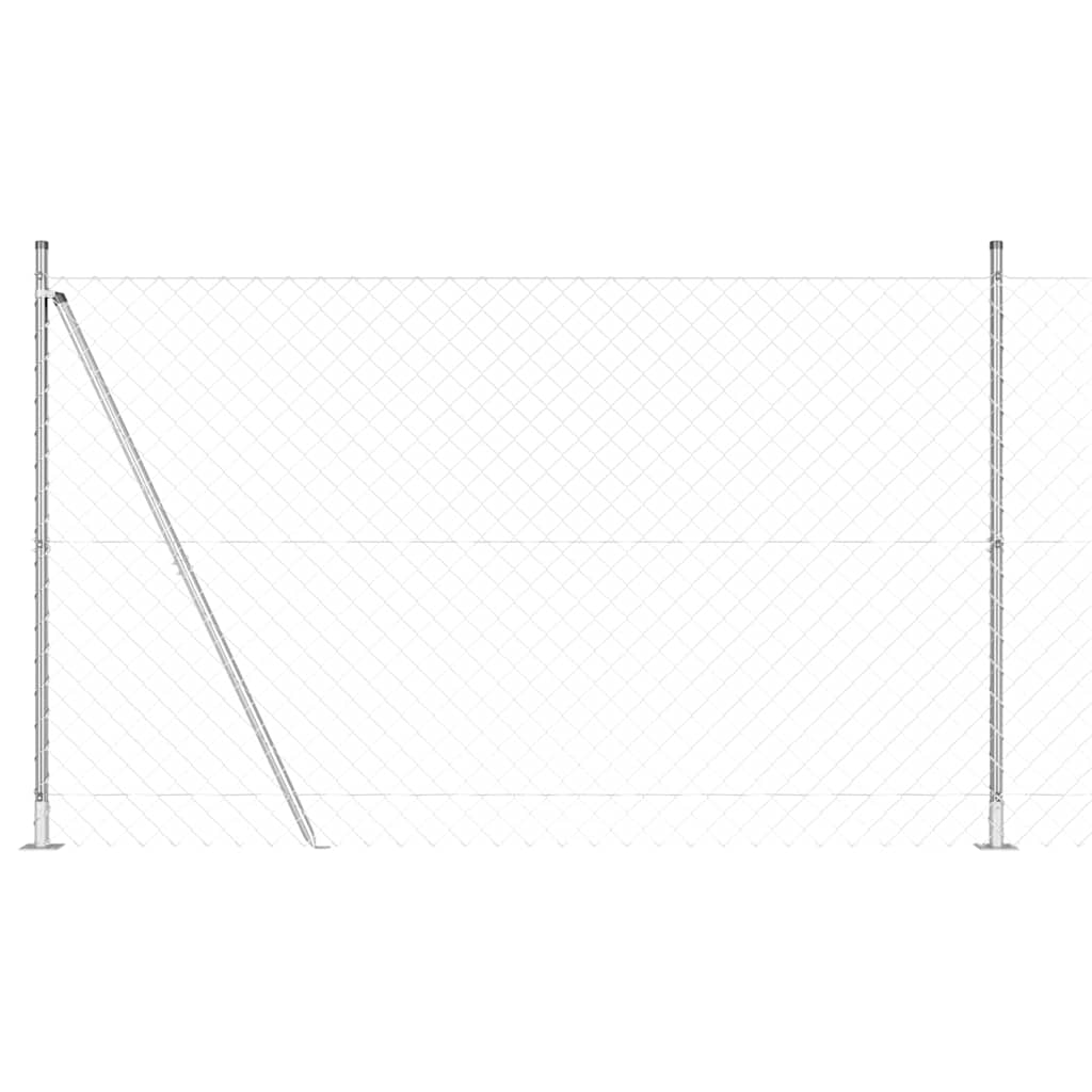 Afrasteringspaal Zilver 10 x 1,6 m (60 x 60 mm gaas) Staal is nu te koop bij PeponiXL, paradijselijk wonen!