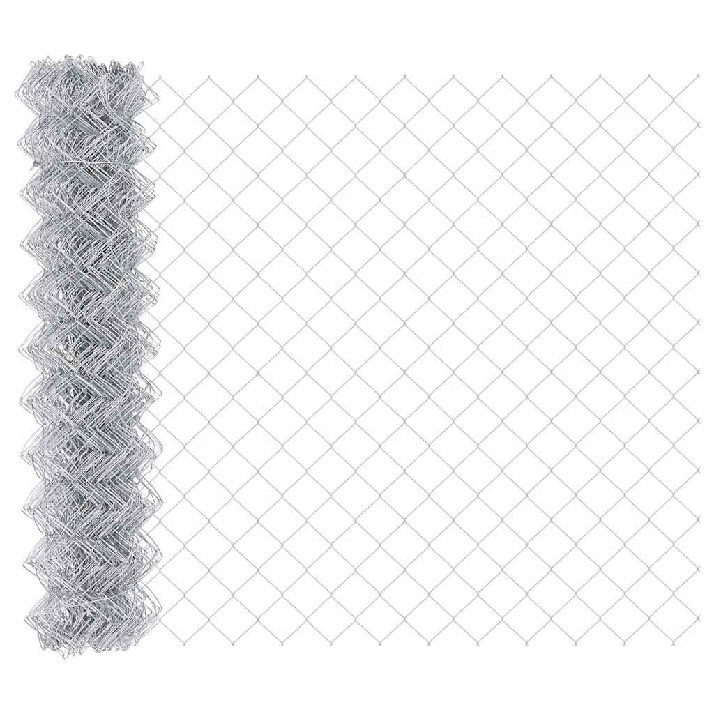 Afrasteringspaal Zilver 25 x 0,8 m (40 x 40 mm gaas) Staal is nu te koop bij PeponiXL, paradijselijk wonen!