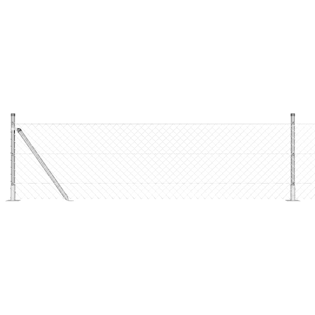Afrasteringspaal Zilver 25 x 0,6 m (60 x 60 mm gaas) Staal is nu te koop bij PeponiXL, paradijselijk wonen!