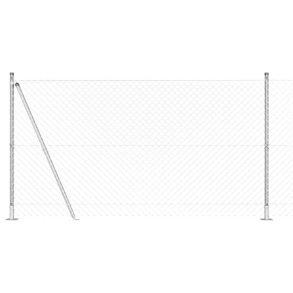 Afrasteringspaal Zilver 25 x 1,2 m (60 x 60 mm gaas) Staal is nu te koop bij PeponiXL, paradijselijk wonen!