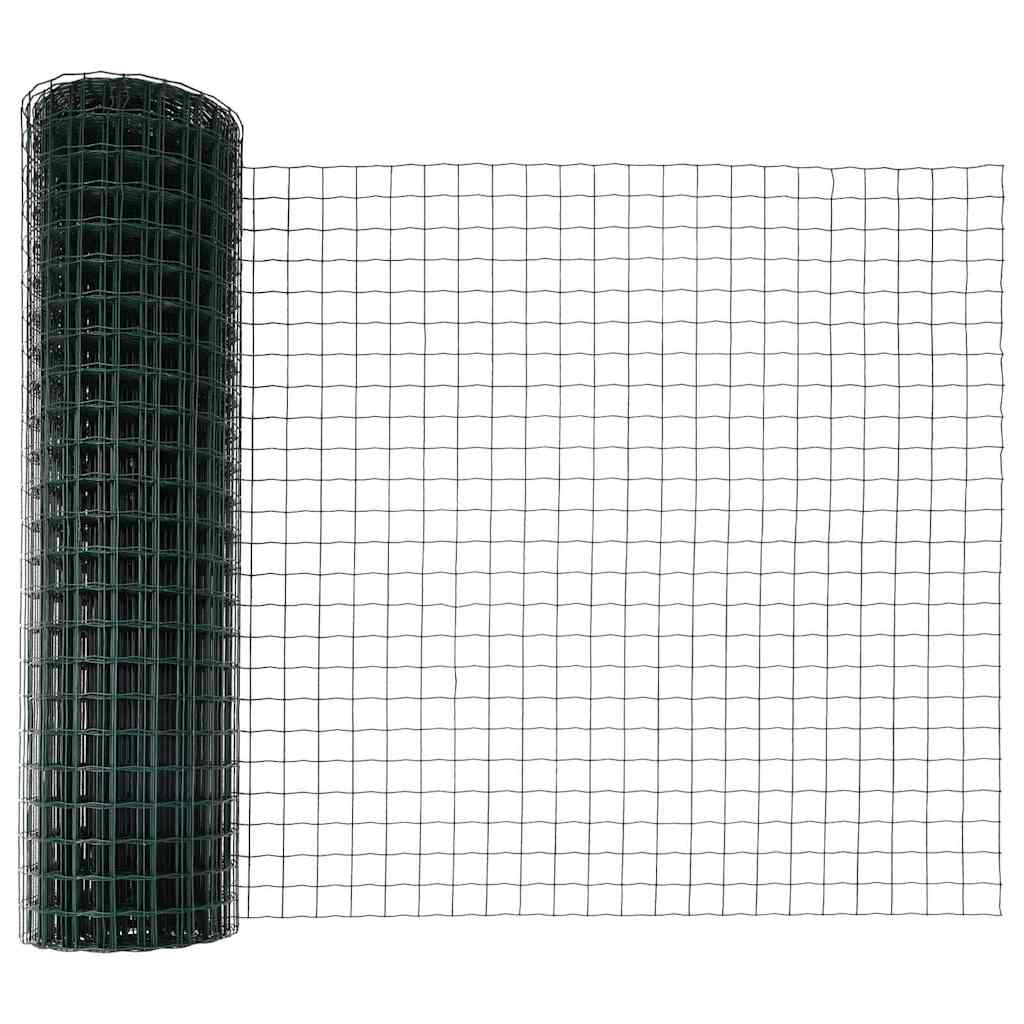 Hek met Paal Groen 1 x 10 m Staal en PVC is nu te koop bij PeponiXL, paradijselijk wonen!